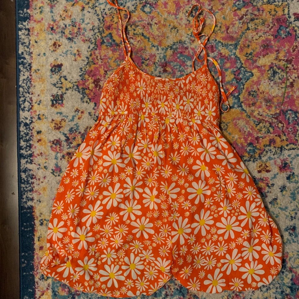 Urban outfitters romper sunflower orange